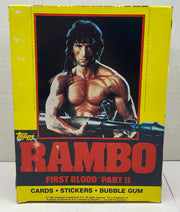 1985 Rambo First Blood Part II Wax Vintage Trading Card Box 36 Packs FULL   - TvMovieCards.com