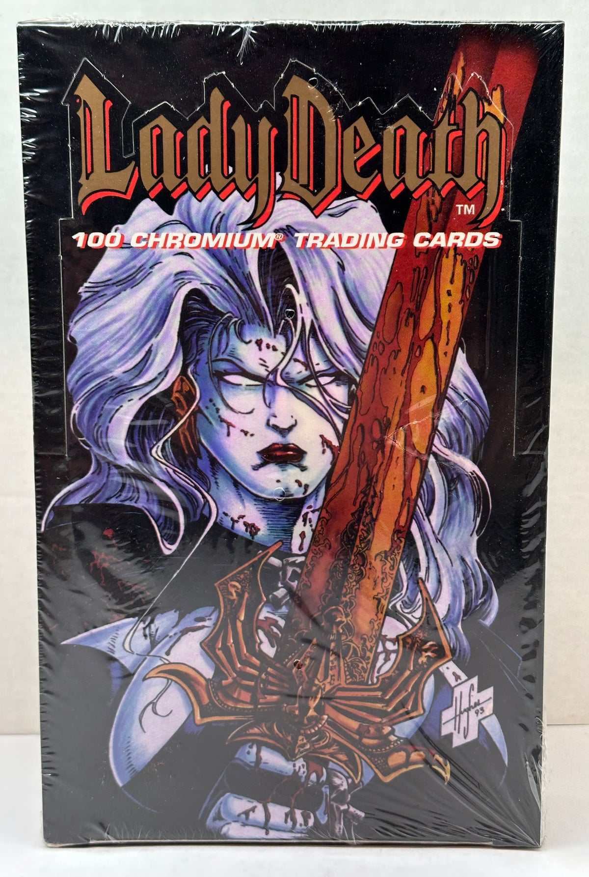 Chaos Lady Death Chromium Trading Cards Box (1994 Krome Productions)