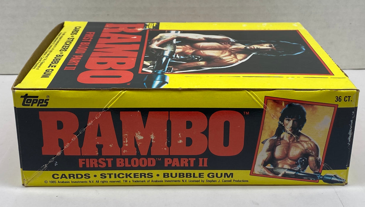 1985 Rambo First Blood Part II Wax Vintage Trading Card Box 36 Packs FULL   - TvMovieCards.com