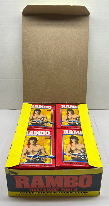 1985 Rambo First Blood Part II Wax Vintage Trading Card Box 36 Packs FULL   - TvMovieCards.com
