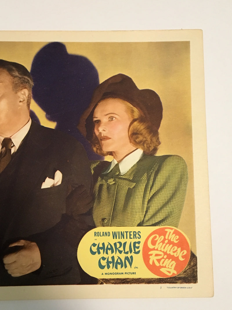 Original Charlie Chan - The Chinese Ring Lobby Card #3 Roland Winters Moreland   - TvMovieCards.com