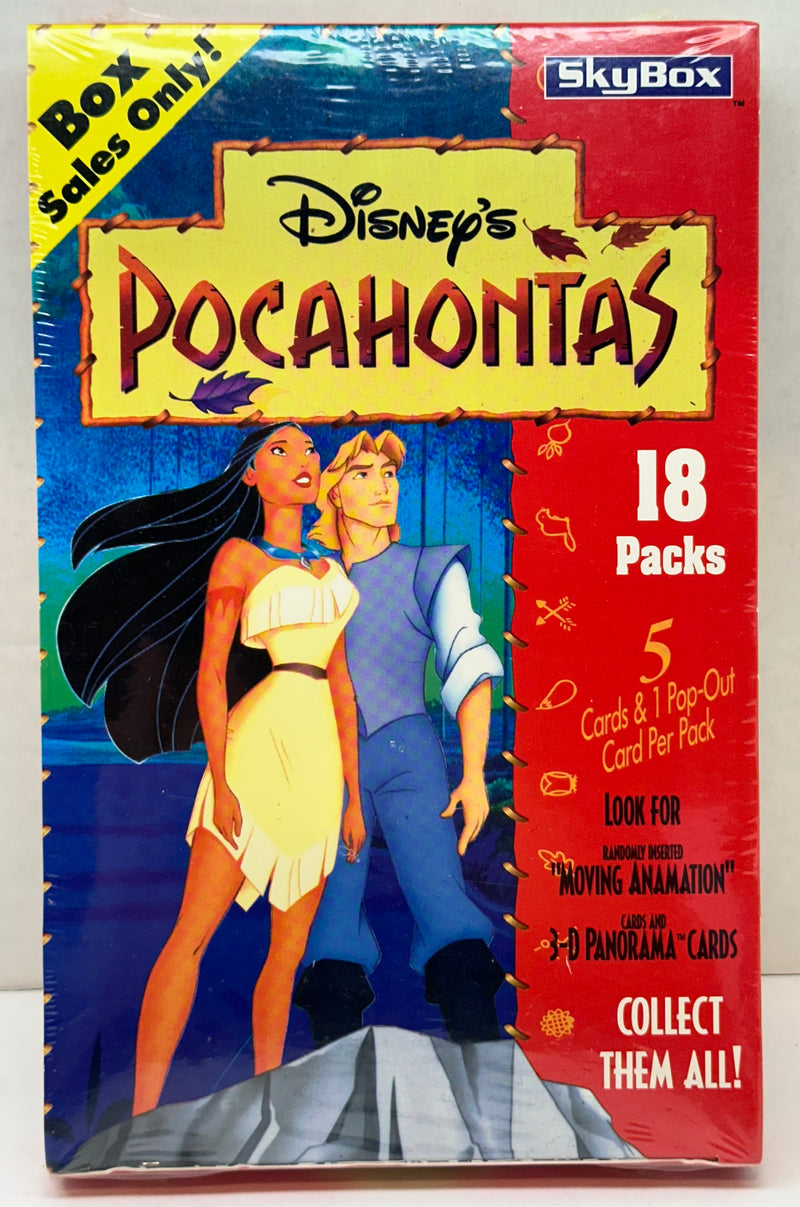 1997 Disney's Pocahontas Trading Card Factory Sealed Box 18 Packs Skybox   - TvMovieCards.com