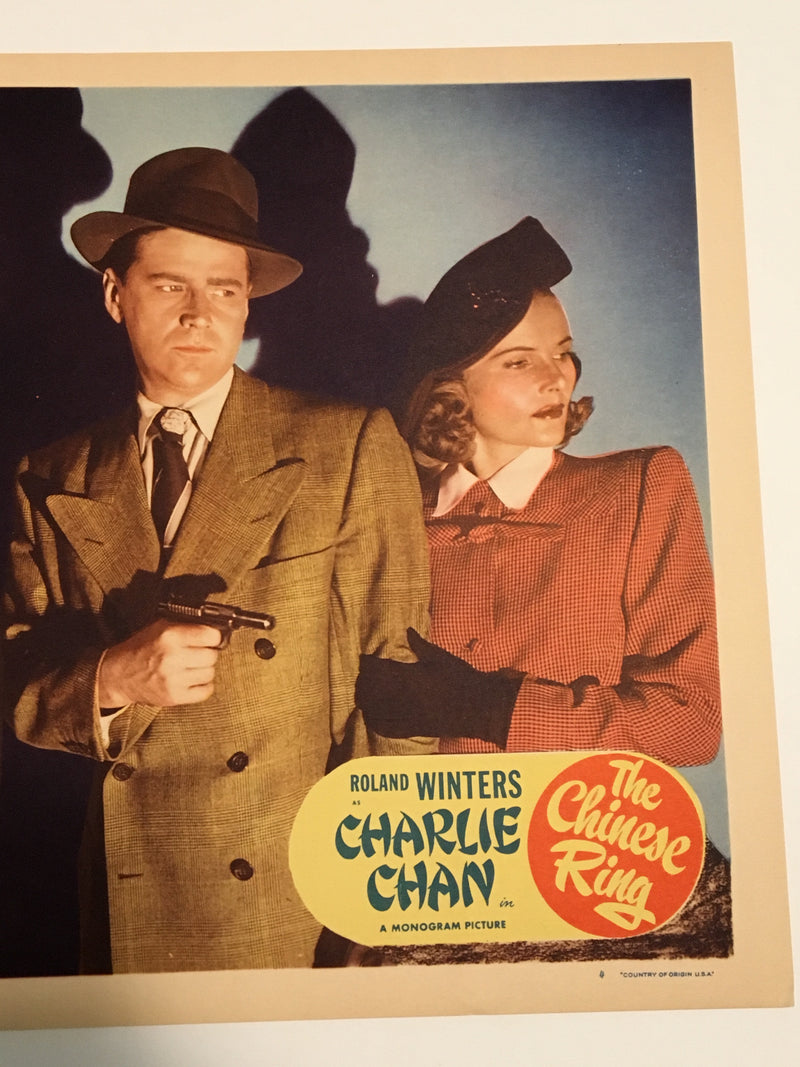 Original Charlie Chan - The Chinese Ring Lobby Card #4 Roland Winters Moreland   - TvMovieCards.com