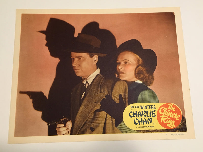 Original Charlie Chan - The Chinese Ring Lobby Card #6 Roland Winters Moreland   - TvMovieCards.com