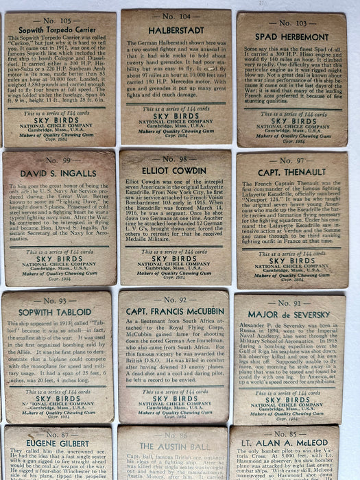 1933-1934 Sky Birds Complete Trading Card Set 108/108 National Chicle Co   - TvMovieCards.com