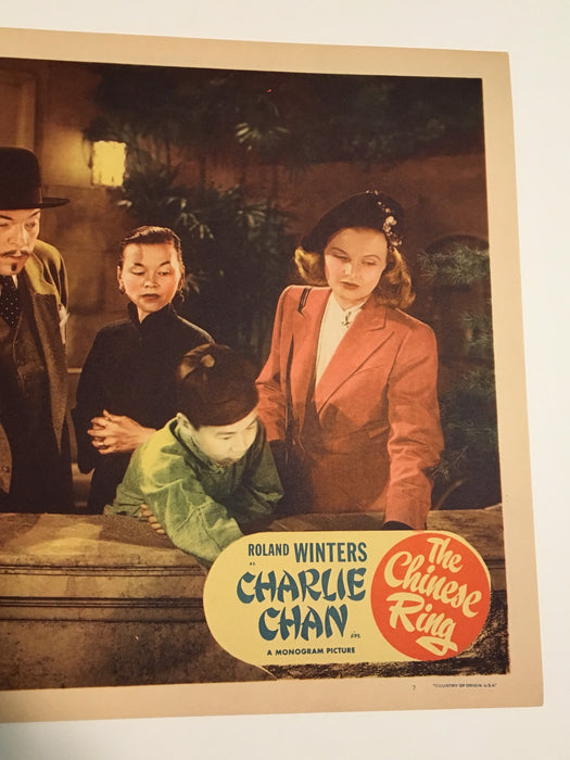 Original Charlie Chan - The Chinese Ring Lobby Card #7 Roland Winters Moreland   - TvMovieCards.com