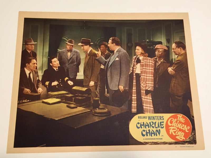Original Charlie Chan - The Chinese Ring Lobby Card #8 Roland Winters Moreland   - TvMovieCards.com
