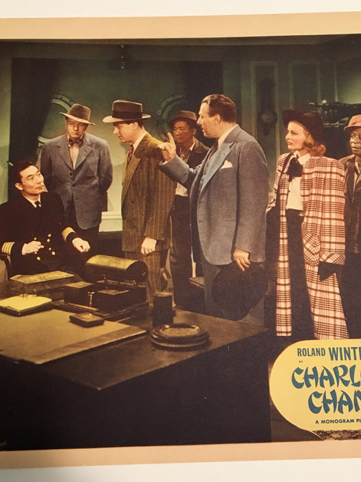 Original Charlie Chan - The Chinese Ring Lobby Card #8 Roland Winters Moreland   - TvMovieCards.com