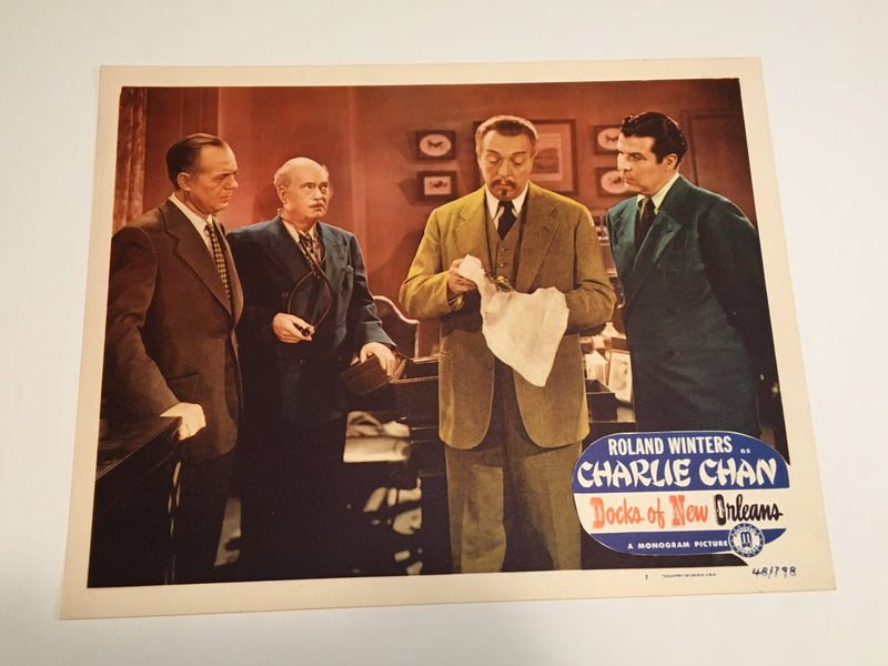 Original Charlie Chan Docks of New Orleans Lobby Card #3 Roland Winters Moreland   - TvMovieCards.com