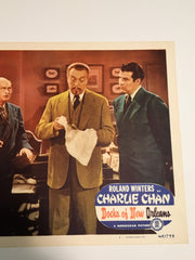 Original Charlie Chan Docks of New Orleans Lobby Card #3 Roland Winters Moreland   - TvMovieCards.com