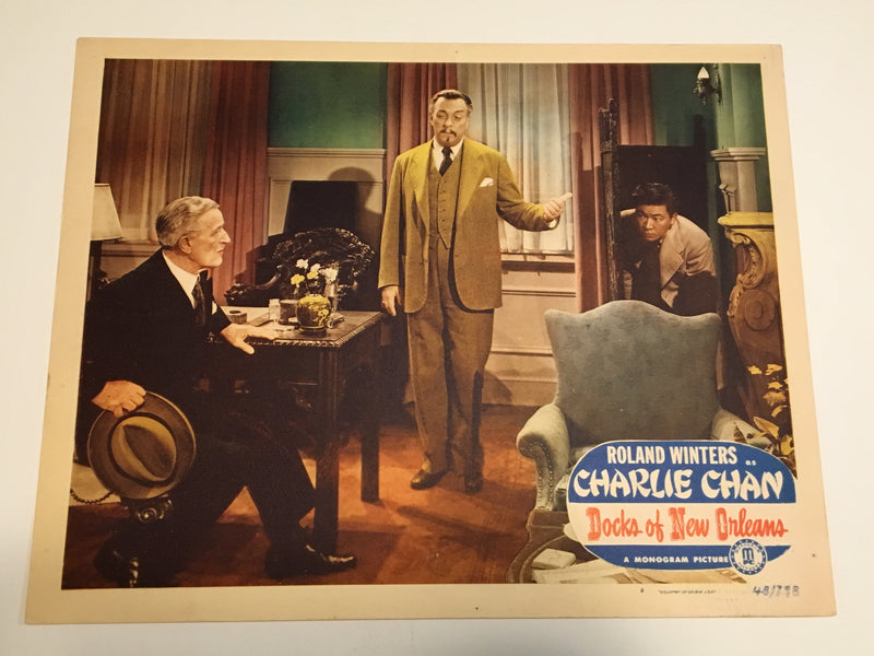 Original Charlie Chan Docks of New Orleans Lobby Card #4 Roland Winters Moreland   - TvMovieCards.com