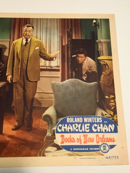 Original Charlie Chan Docks of New Orleans Lobby Card #4 Roland Winters Moreland   - TvMovieCards.com