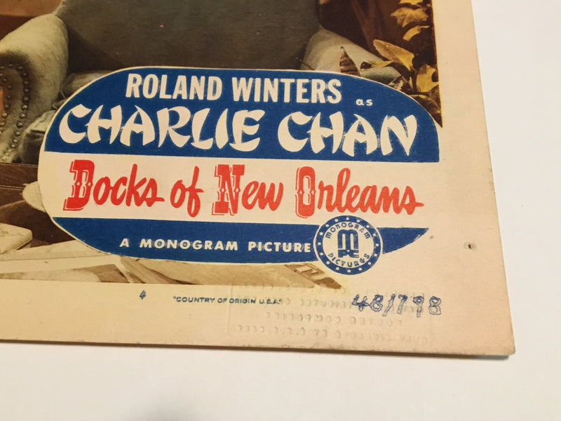 Original Charlie Chan Docks of New Orleans Lobby Card #4 Roland Winters Moreland   - TvMovieCards.com