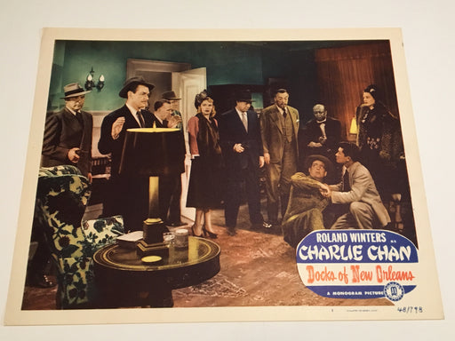 Original Charlie Chan Docks of New Orleans Lobby Card #5 Roland Winters Moreland   - TvMovieCards.com
