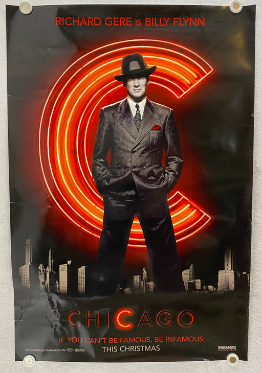 2002 Chicago Richard Gere Advance Single Sided Movie Poster 27 x 40   - TvMovieCards.com