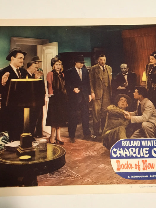 Original Charlie Chan Docks of New Orleans Lobby Card #5 Roland Winters Moreland   - TvMovieCards.com