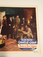 Original Charlie Chan Docks of New Orleans Lobby Card #5 Roland Winters Moreland   - TvMovieCards.com