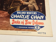 Original Charlie Chan Docks of New Orleans Lobby Card #5 Roland Winters Moreland   - TvMovieCards.com