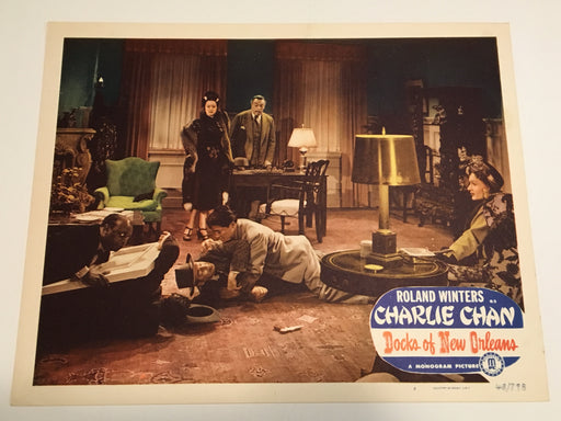 Original Charlie Chan Docks of New Orleans Lobby Card #6 Roland Winters Moreland   - TvMovieCards.com