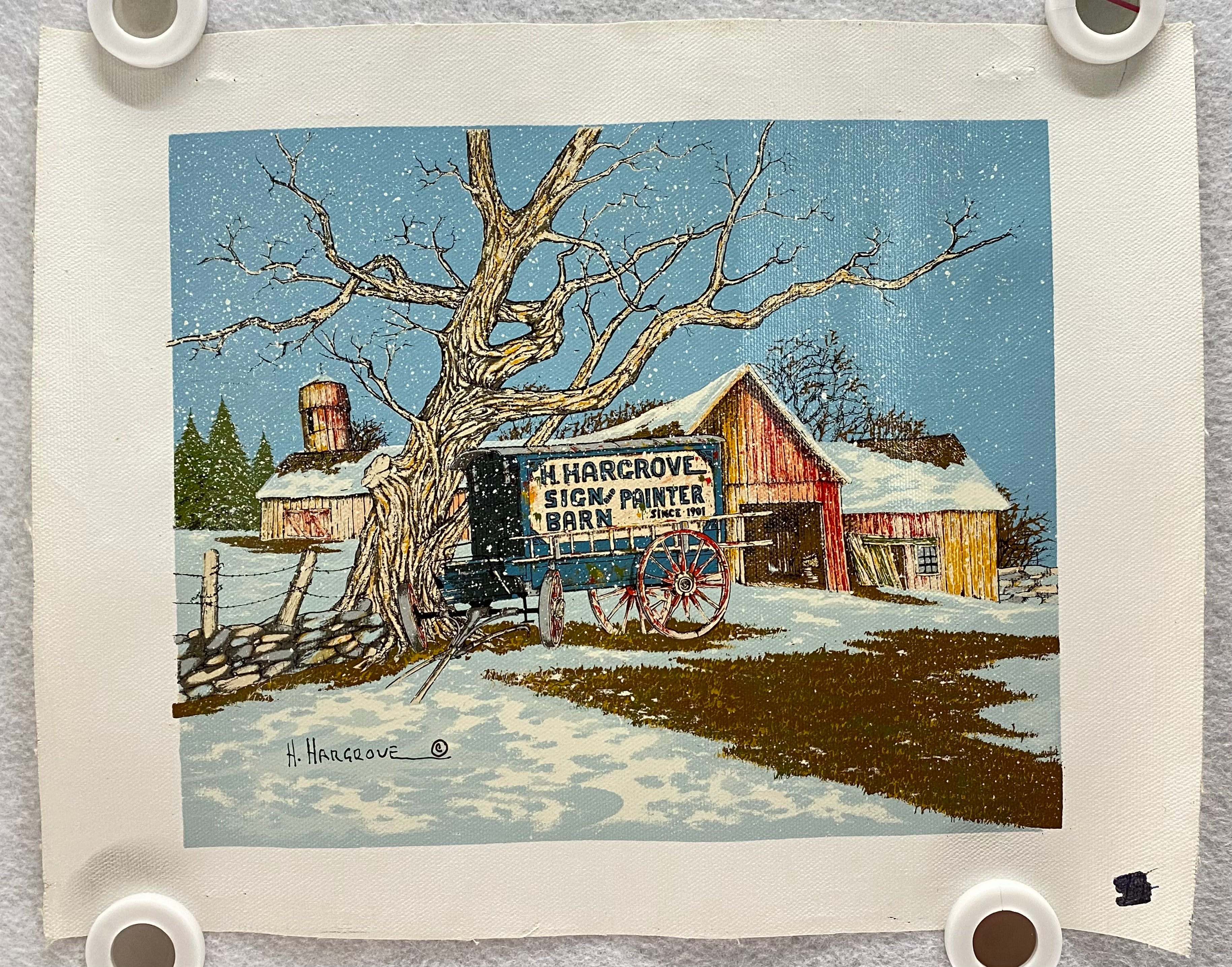 H. Hargrove Original Oil Serigraph Painting 11
