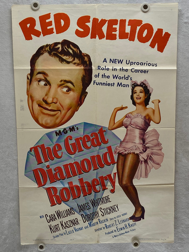 1953 Great Diamond Robbery Original 1SH Movie Poster 27 x 41 Red Skelton   - TvMovieCards.com