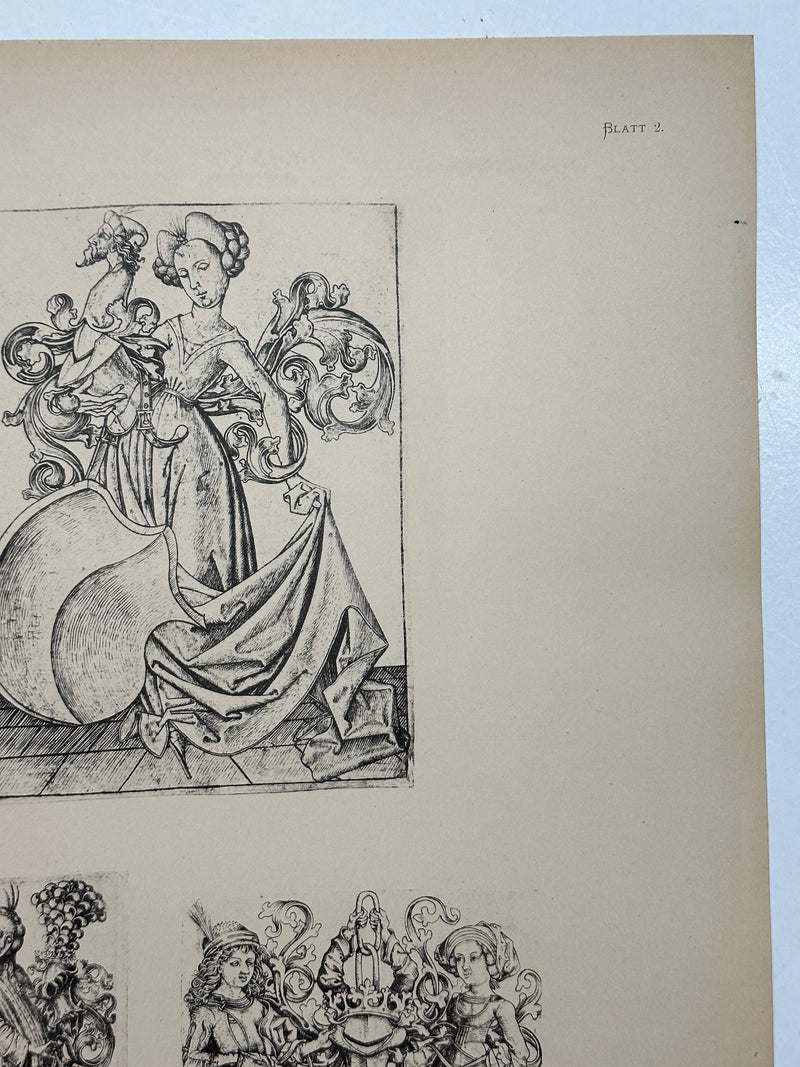 19th Century Decorative Art Ornament Lithograph Portfolio Print Germany 1877 #2   - TvMovieCards.com