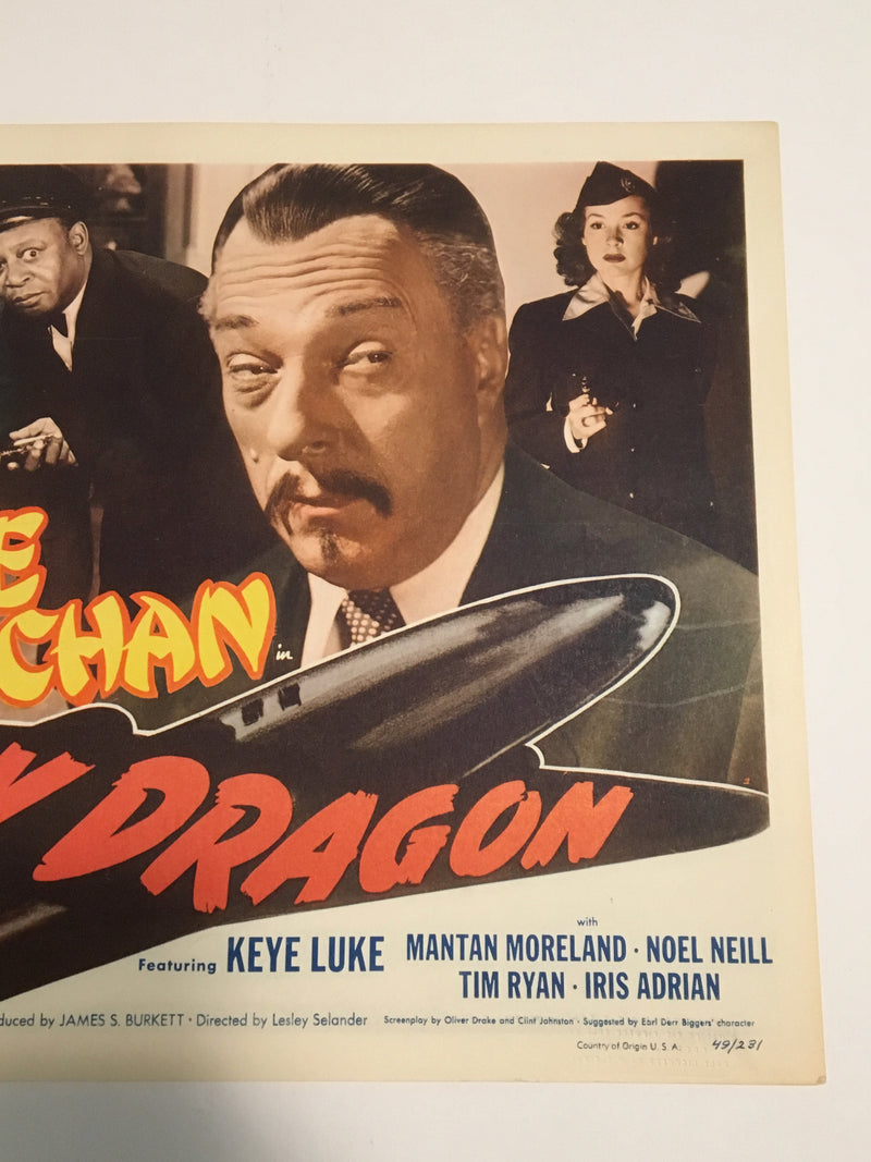 Original Charlie Chan - Sky Dragon Lobby Card #1 Roland Winters Mantan Moreland   - TvMovieCards.com