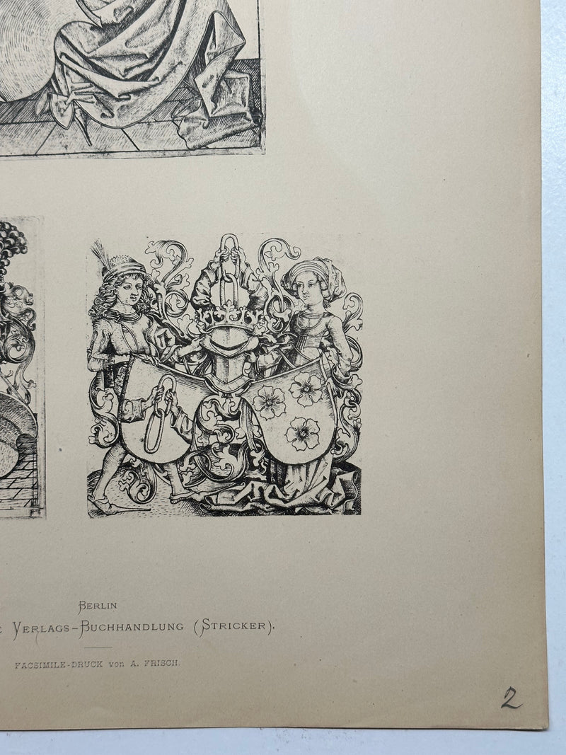 19th Century Decorative Art Ornament Lithograph Portfolio Print Germany 1877 #2   - TvMovieCards.com