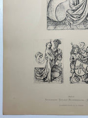 19th Century Decorative Art Ornament Lithograph Portfolio Print Germany 1877 #2   - TvMovieCards.com