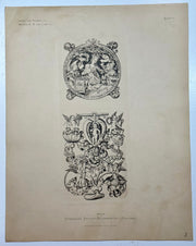 19th Century Decorative Art Ornament Lithograph Portfolio Print Germany 1877 #3   - TvMovieCards.com