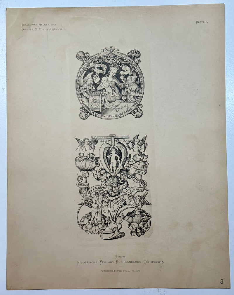 19th Century Decorative Art Ornament Lithograph Portfolio Print Germany 1877 #3   - TvMovieCards.com