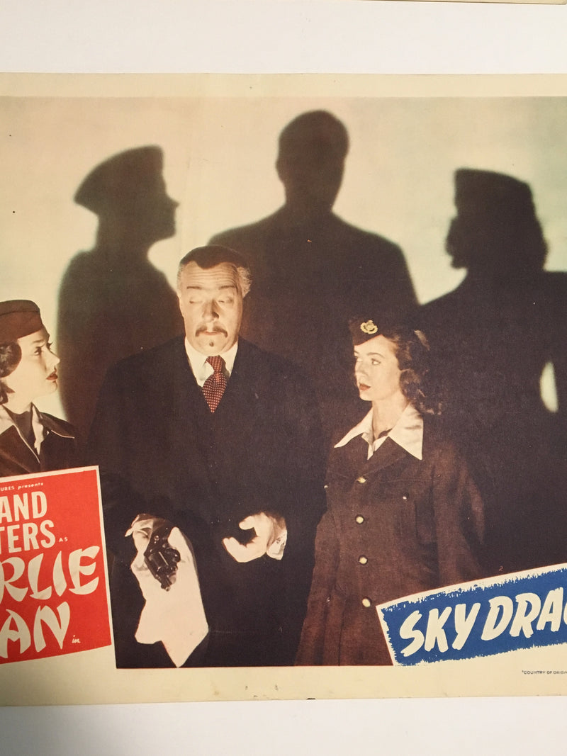 Original Charlie Chan - Sky Dragon Lobby Card #3 Roland Winters Mantan Moreland   - TvMovieCards.com