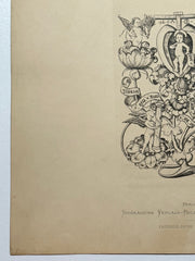 19th Century Decorative Art Ornament Lithograph Portfolio Print Germany 1877 #3   - TvMovieCards.com