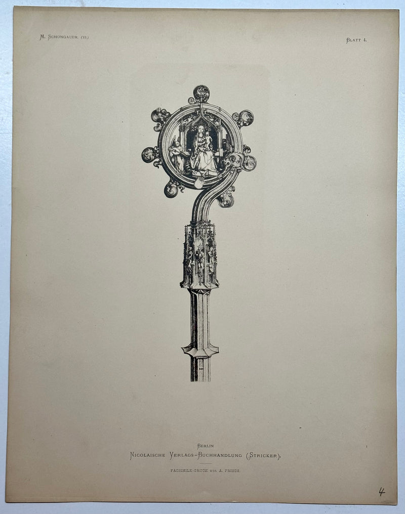 19th Century Decorative Art Ornament Lithograph Portfolio Print Germany 1877 #4   - TvMovieCards.com