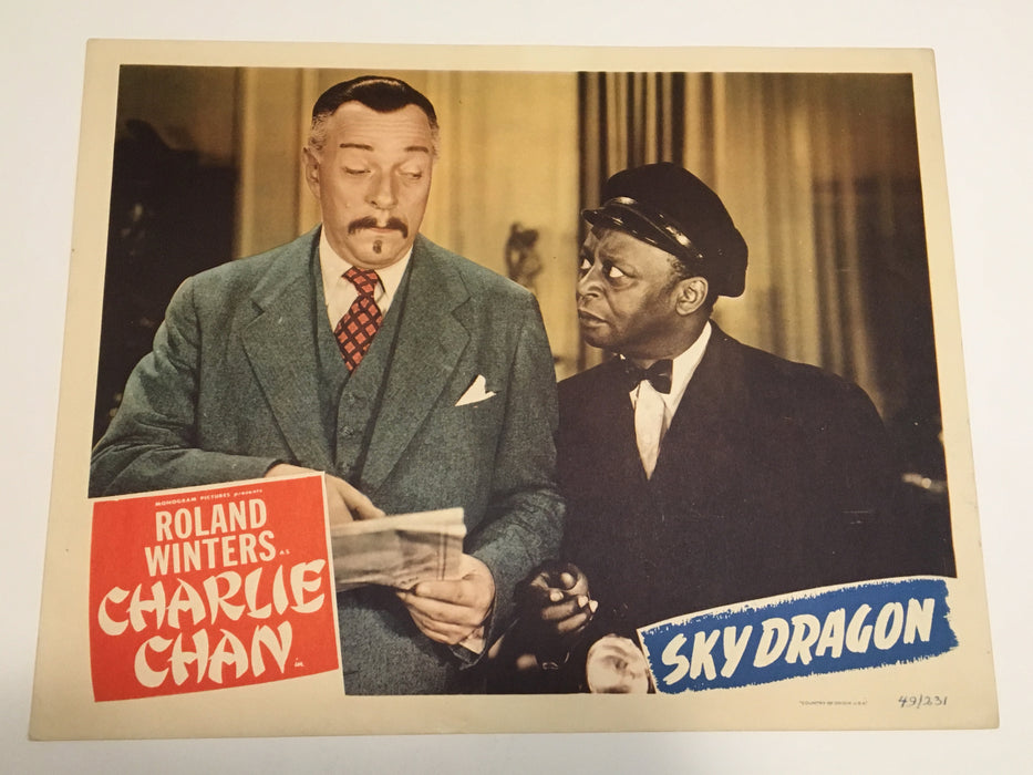 Original Charlie Chan - Sky Dragon Lobby Card #4 Roland Winters Mantan Moreland   - TvMovieCards.com