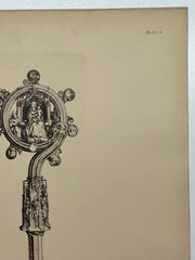 19th Century Decorative Art Ornament Lithograph Portfolio Print Germany 1877 #4   - TvMovieCards.com