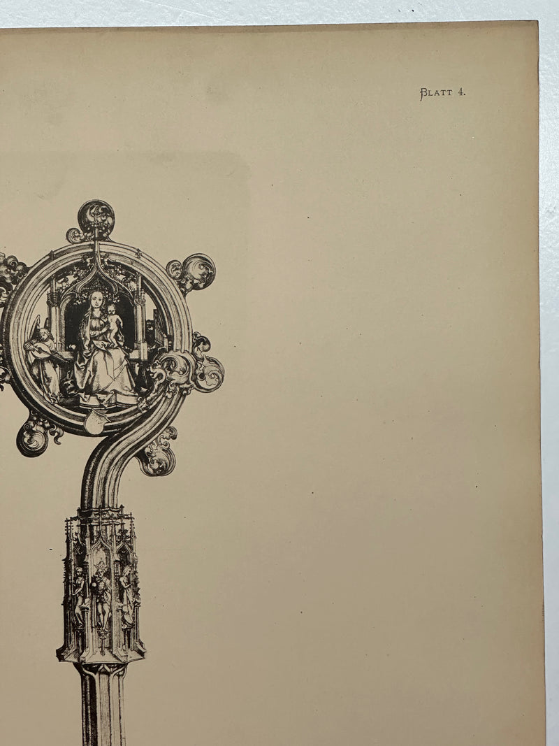 19th Century Decorative Art Ornament Lithograph Portfolio Print Germany 1877 #4   - TvMovieCards.com