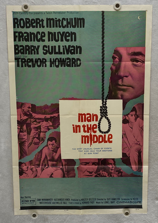 1964 The Man in the Middle  Original 1SH Movie Poster 27 x 41 Robert Mitchum   - TvMovieCards.com