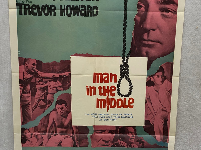1964 The Man in the Middle  Original 1SH Movie Poster 27 x 41 Robert Mitchum   - TvMovieCards.com