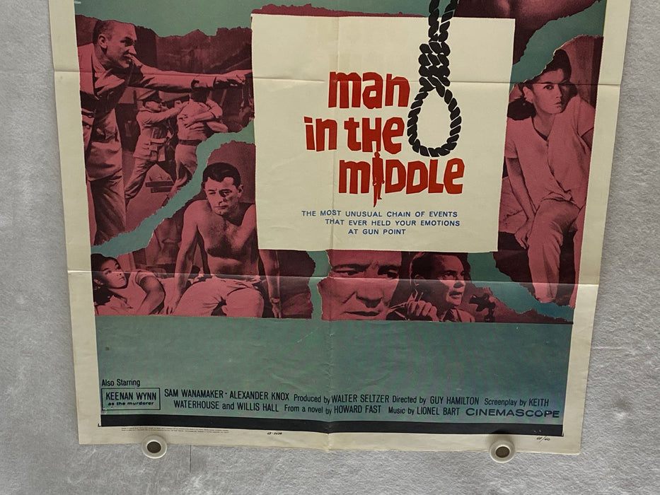 1964 The Man in the Middle  Original 1SH Movie Poster 27 x 41 Robert Mitchum   - TvMovieCards.com