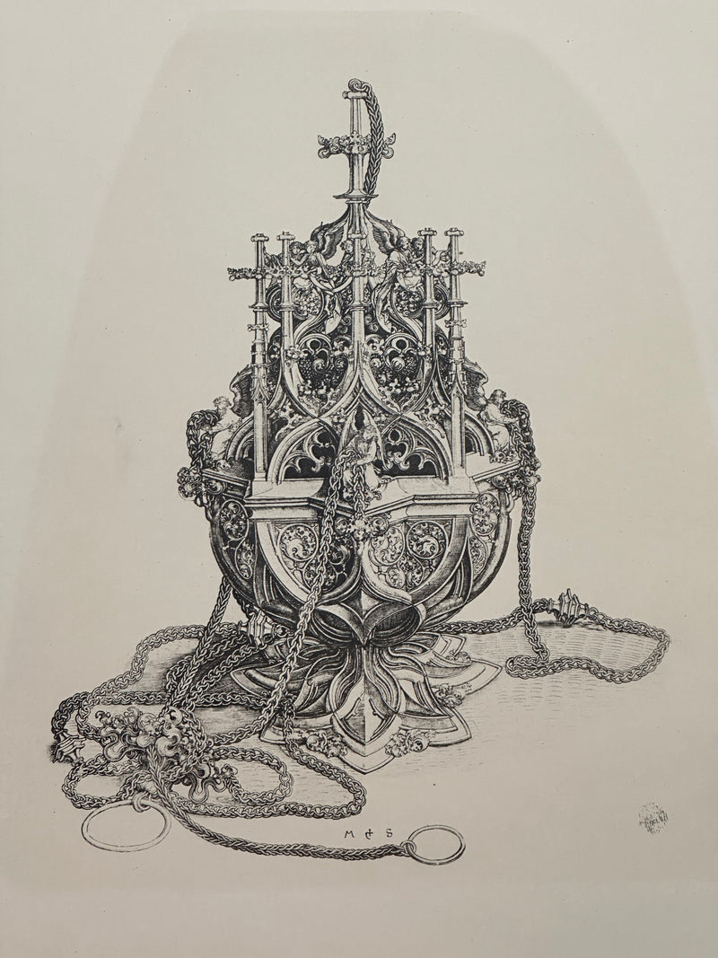 19th Century Decorative Art Ornament Lithograph Portfolio Print Germany 1877 #4   - TvMovieCards.com