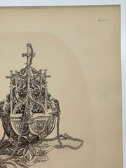 19th Century Decorative Art Ornament Lithograph Portfolio Print Germany 1877 #4   - TvMovieCards.com