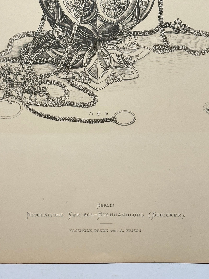19th Century Decorative Art Ornament Lithograph Portfolio Print Germany 1877 #4   - TvMovieCards.com