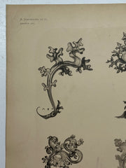 19th Century Decorative Art Ornament Lithograph Portfolio Print Germany 1877 #6   - TvMovieCards.com