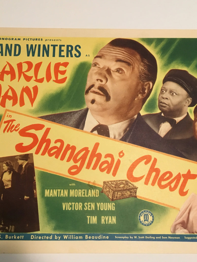 Original Charlie Chan - Shanghai Chest Lobby Card #1 Roland Winters Moreland   - TvMovieCards.com
