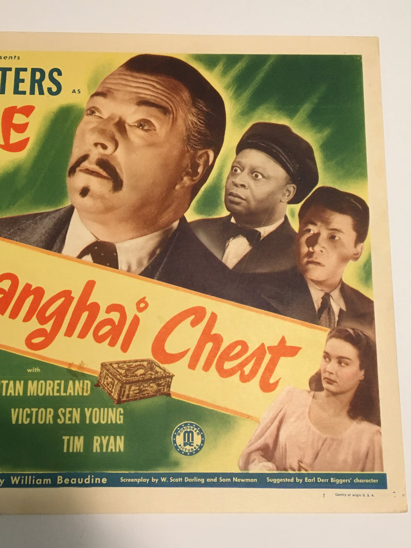 Original Charlie Chan - Shanghai Chest Lobby Card #1 Roland Winters Moreland   - TvMovieCards.com