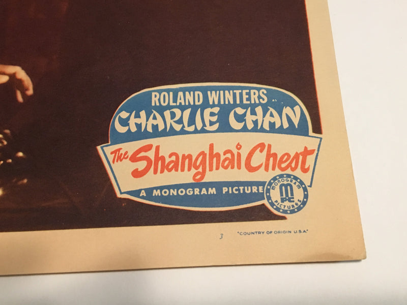 Original Charlie Chan - Shanghai Chest Lobby Card #3 Roland Winters Moreland   - TvMovieCards.com