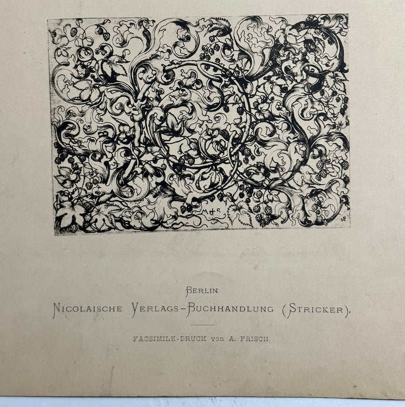 19th Century Decorative Art Ornament Lithograph Portfolio Print Germany 1877 #7   - TvMovieCards.com
