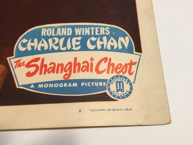 Original Charlie Chan - Shanghai Chest Lobby Card #4 Roland Winters Moreland   - TvMovieCards.com