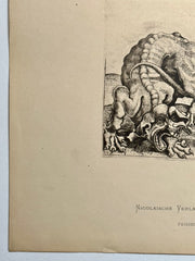 19th Century Decorative Art Ornament Lithograph Portfolio Print Germany 1877 #8   - TvMovieCards.com